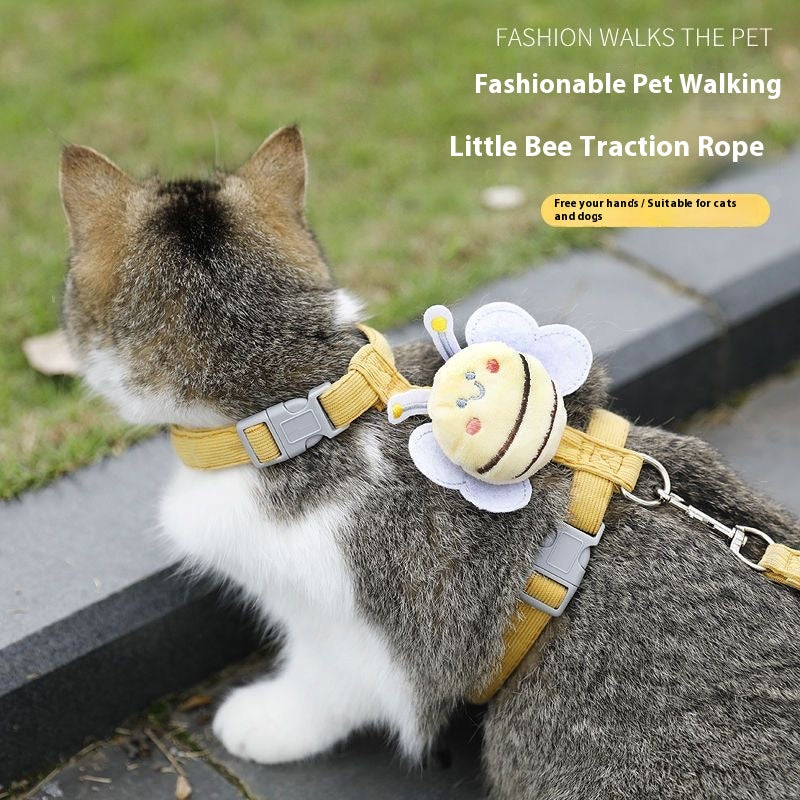 Buzzing with Style! Bee-Shaped Pet Leash - Adorable & Secure for Small Dogs & Cats