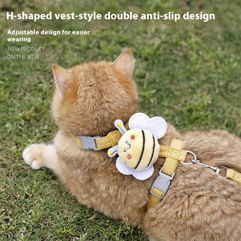 Buzzing with Style! Bee-Shaped Pet Leash - Adorable & Secure for Small Dogs & Cats