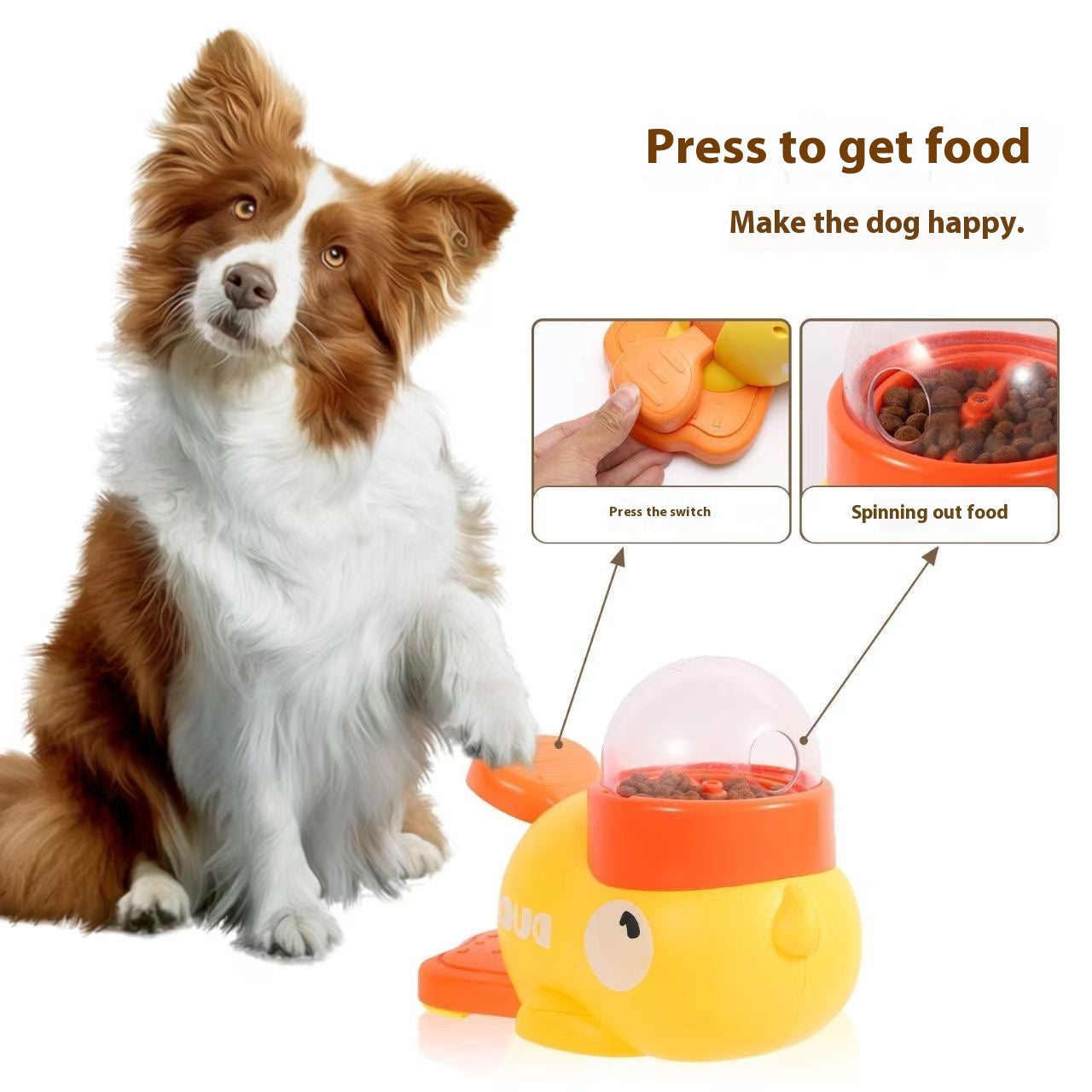 Genius Duck Treat Dispenser - Slow Feeder & Puzzle Toy in One