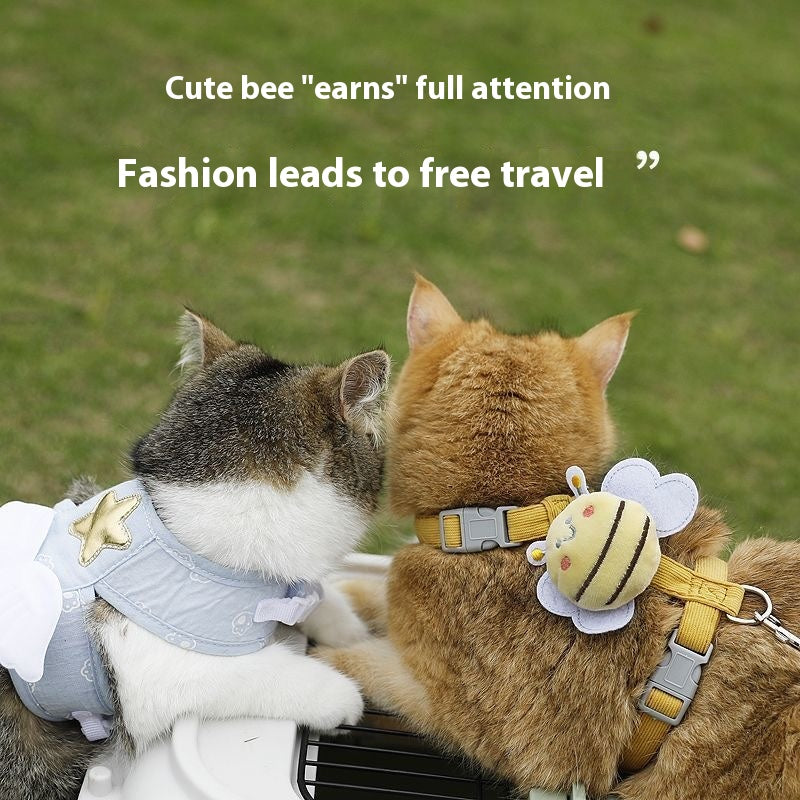 Buzzing with Style! Bee-Shaped Pet Leash - Adorable & Secure for Small Dogs & Cats