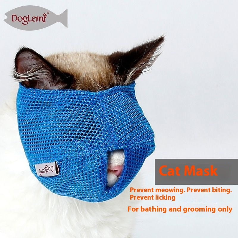 Purr-fect Calm Cat Mask - Breathable Mesh Muzzle for Stress-Free Grooming & Nail Trims!