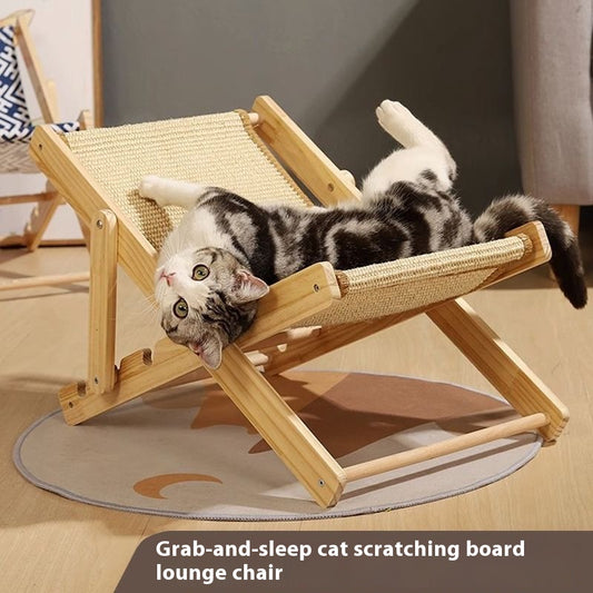 Fold & Scratch™ Sisal Cat Chair – Space-Saving Lounge for Tiny Apartments | 2-in-1 Reversible Design
