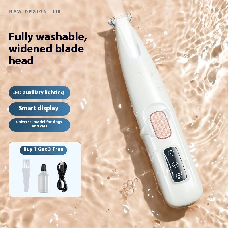Paw-fect Grooming Kit: Waterproof Pet Trimmer with Light - Safe Paw Hair Clipper for Dogs & Cats (No Nicks!)