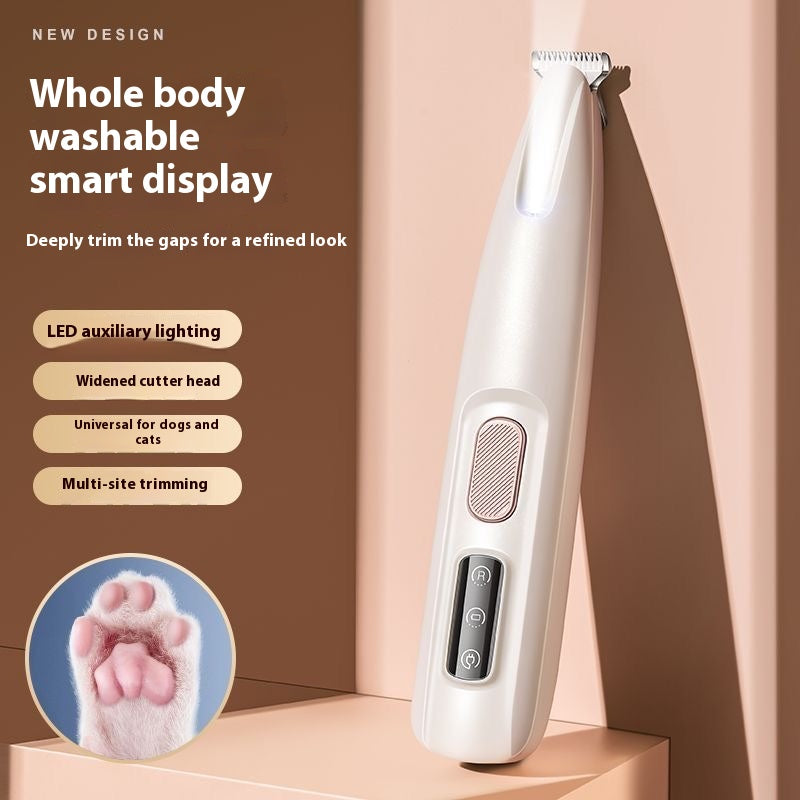 Paw-fect Grooming Kit: Waterproof Pet Trimmer with Light - Safe Paw Hair Clipper for Dogs & Cats (No Nicks!)